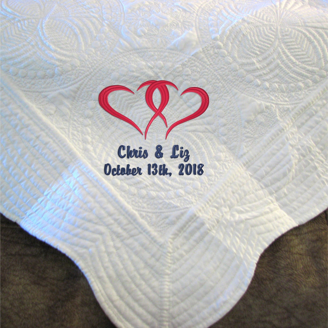 Personalized Wedding Blanket Quilt for Newlywed Gifts Etsy