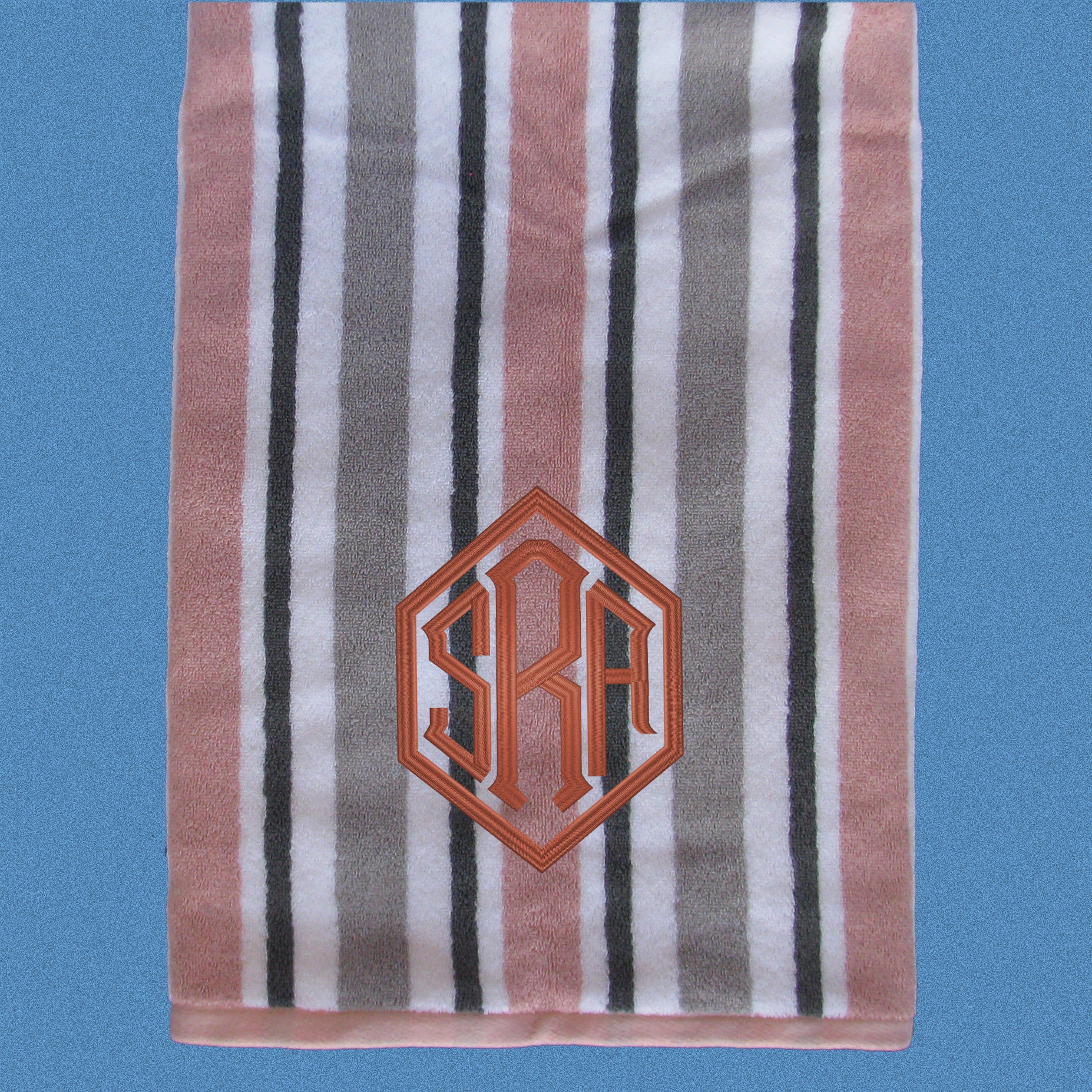 Large Personalized Bath Towels Monogram Towels College Dorm Etsy