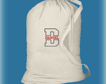 Personalized Heavy Duty Canvas Laundry Bag, Boys Graduation Gift, Monogrammed Laundry Bag, Dorm Laundry Bag, College Gifts, Senior Gifts