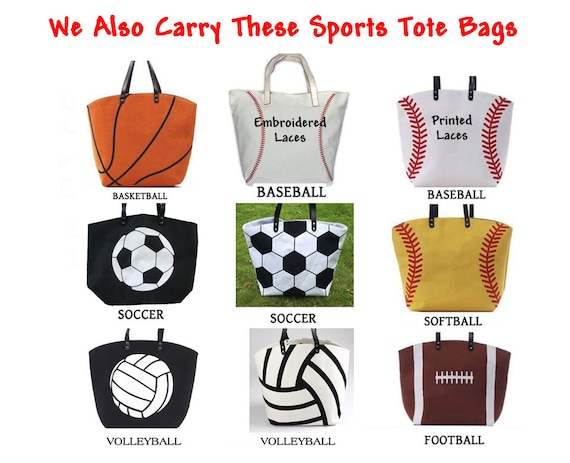 Monogrammed Football Tote Bag