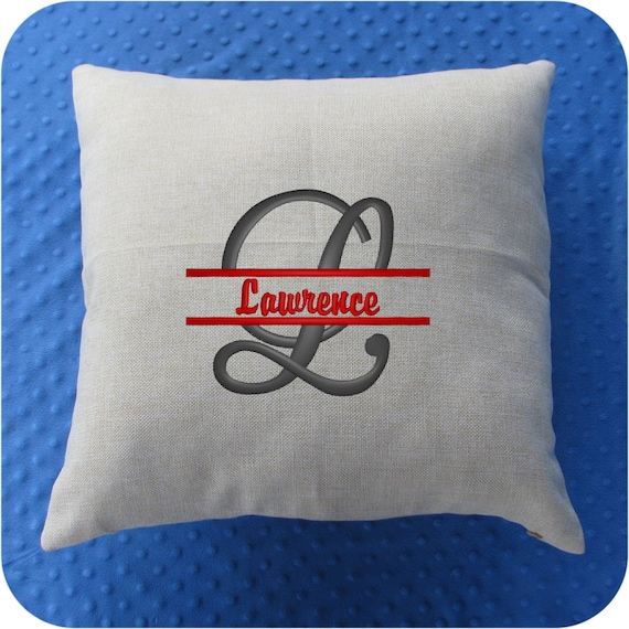 Monogrammed Burlap Pillow, Personalized Accent Pillow, Personalized  Graduation Gift  for College Dorm, Baby Gift or Wedding