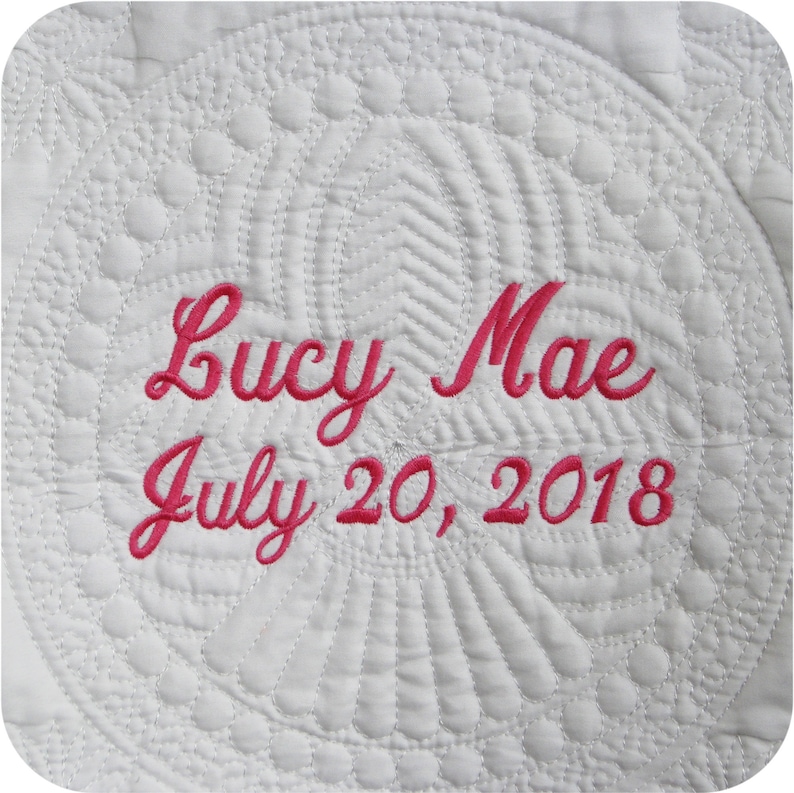 Monogrammed Boy or Girl Christening Blanket Gifts Personalized Baby Quilt Baptism Gift
