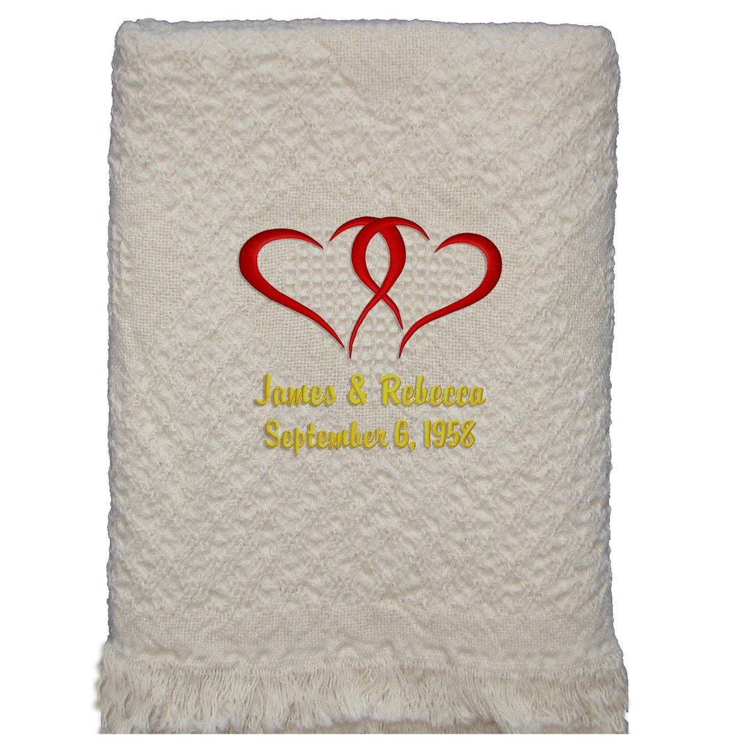 Wedding Throw Blanket Gifts, Wedding Registry Gits, Personalized Wedding Throws, Wedding Present