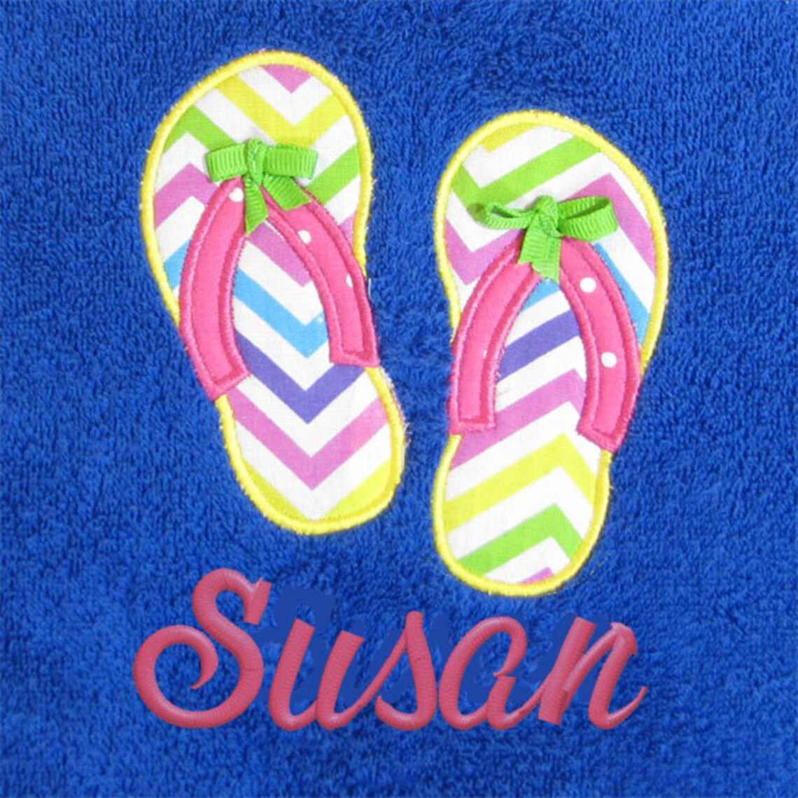 Large Personalized Flip Flops Beach Towel for Kids or Adults Etsy