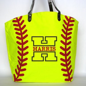 Personalized Softball Mom Tote Bag Gifts, Softball Gifts for Mom or Coach, Softball Custom Tote Bag for Team Mom Gift, Softball Coach Gift