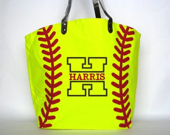Personalized Softball Mom Tote Bag Gifts, Softball Gifts for Mom or Coach, Softball Custom Tote Bag for Team Mom Gift, Softball Coach Gift