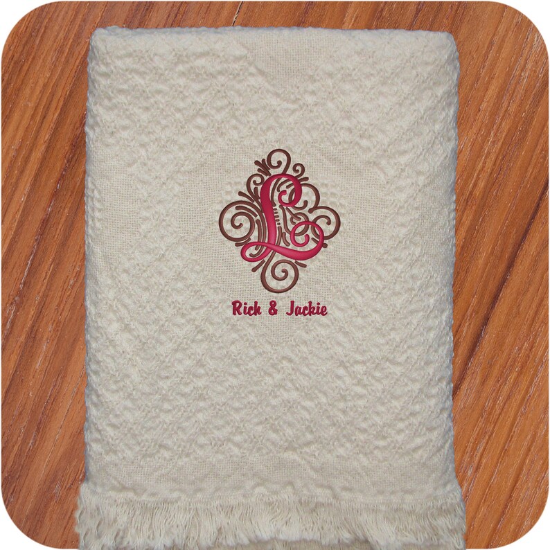 Personalized Throw Blanket Housewarming Gift Monogram Cotton Etsy