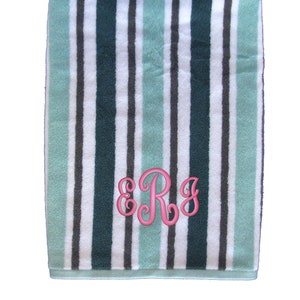 Large Personalized Bath Towels, Monogram Towels College Dorm Student Gift, Embroidered Towels for Housewarming or Graduation Gift