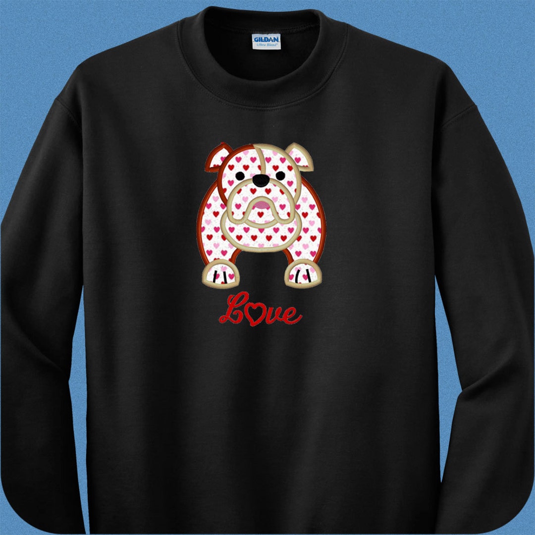 English Bulldog Shirts, American Bulldog Gifts, Applique Bulldog