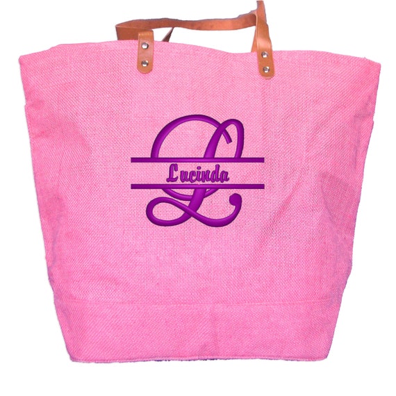 Monogrammed Beach Bag Personalized Beach Tote Bag Monogrammed Tote Bag Gifts for Mom Custom Beach Bags Jute Tote Bag Pool Bag Etsy