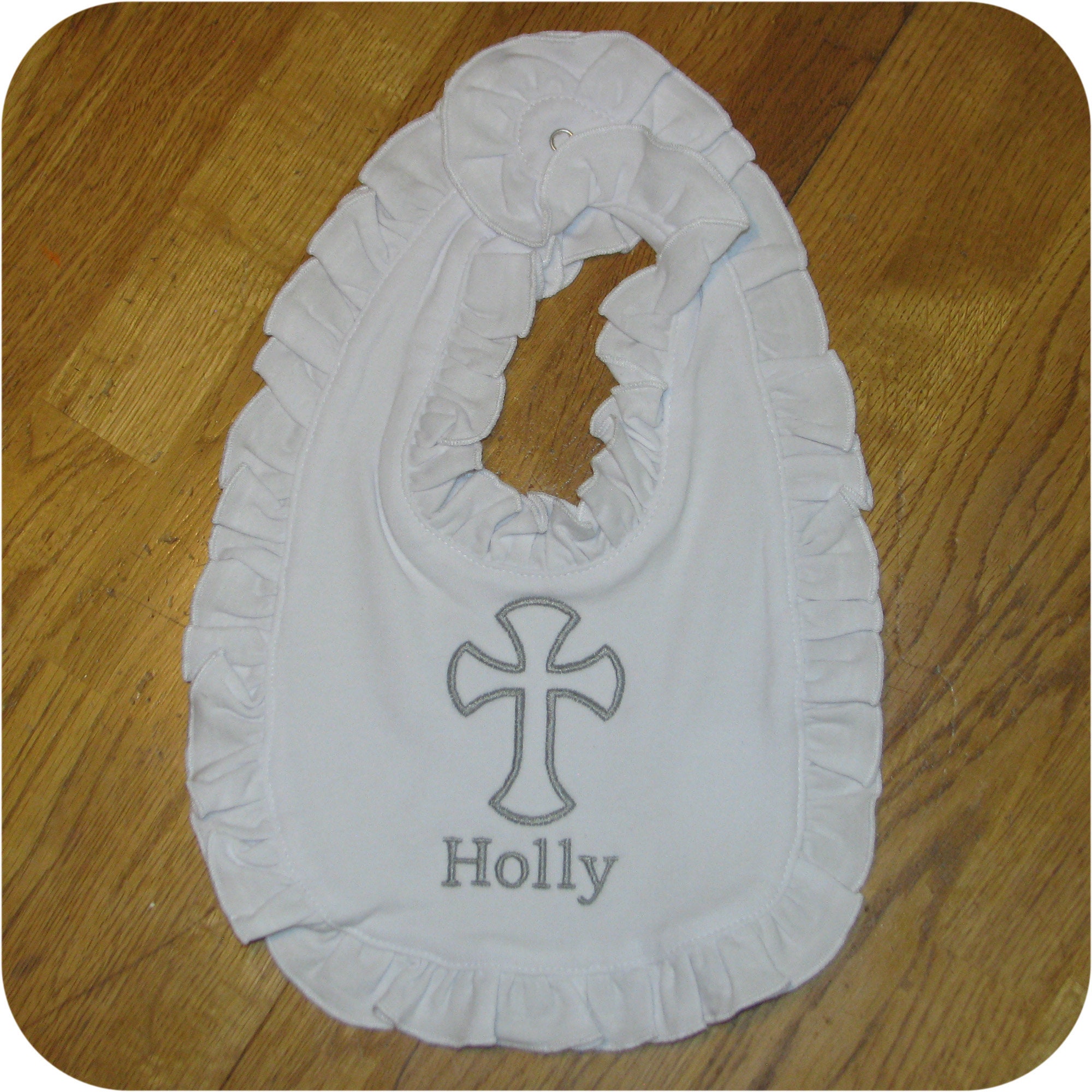 Baptism Gifts Baptism Bib Monogrammed Bibs Personalized Etsy