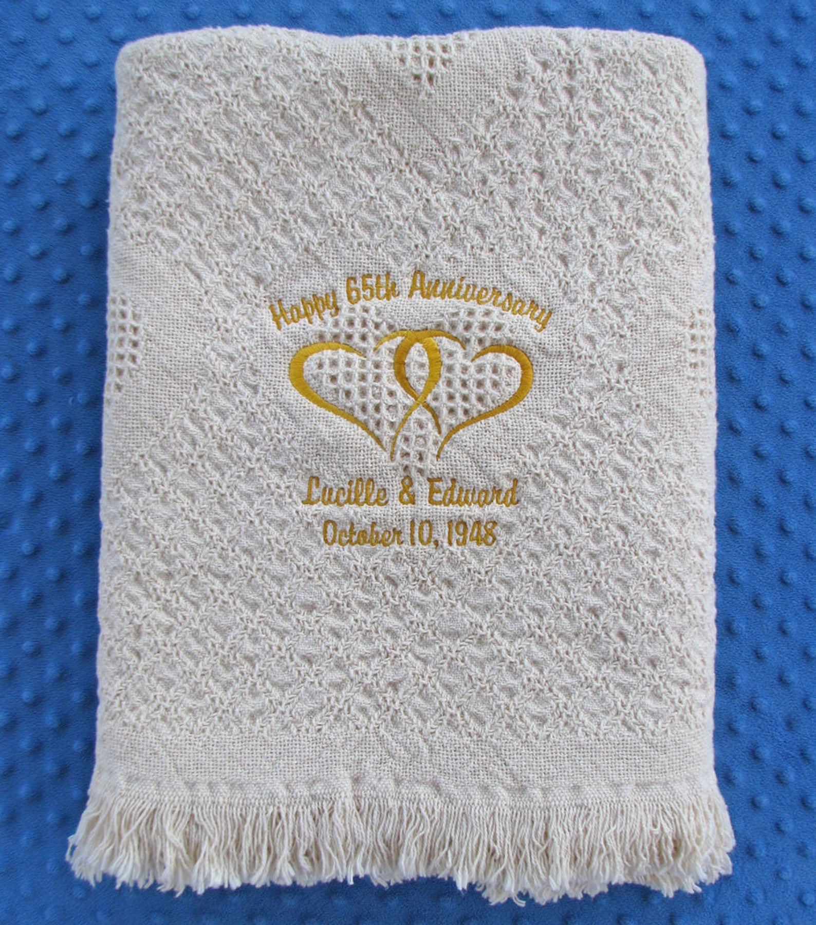 Anniversary Blanket Gifts Personalized Wedding Anniversary Etsy