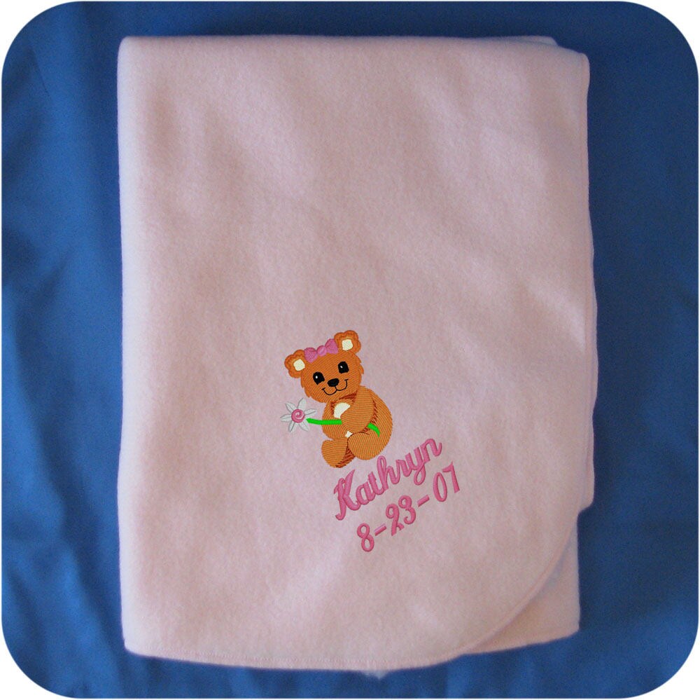 Personalized Fleece Baby Blanket Monogrammed Baby Blanket Etsy