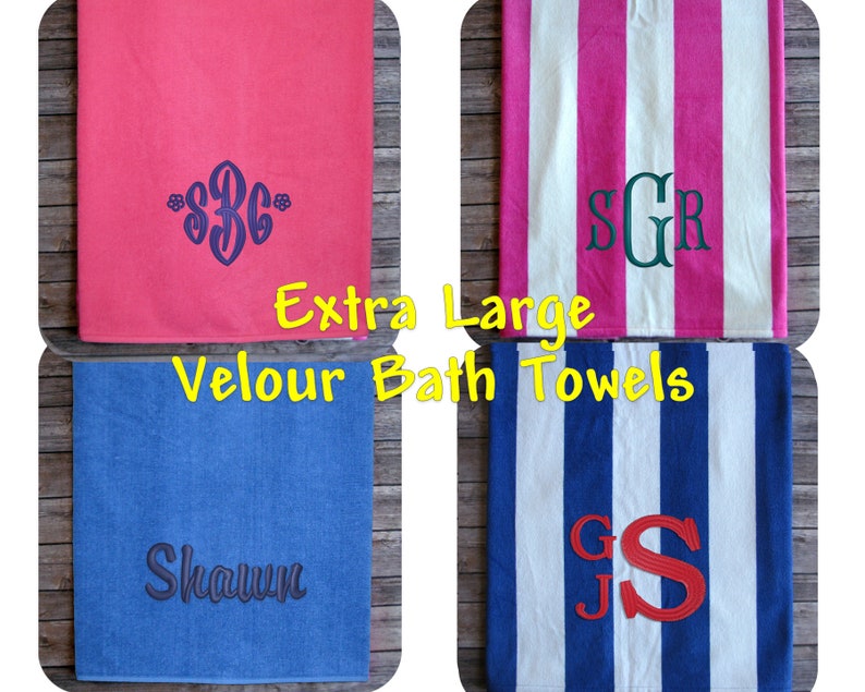 Monogram Towels for College Student Dorm Gift Large Etsy