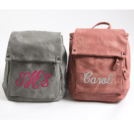 Personalized Faux Leather Backpack Purse Women or Teen Girl 