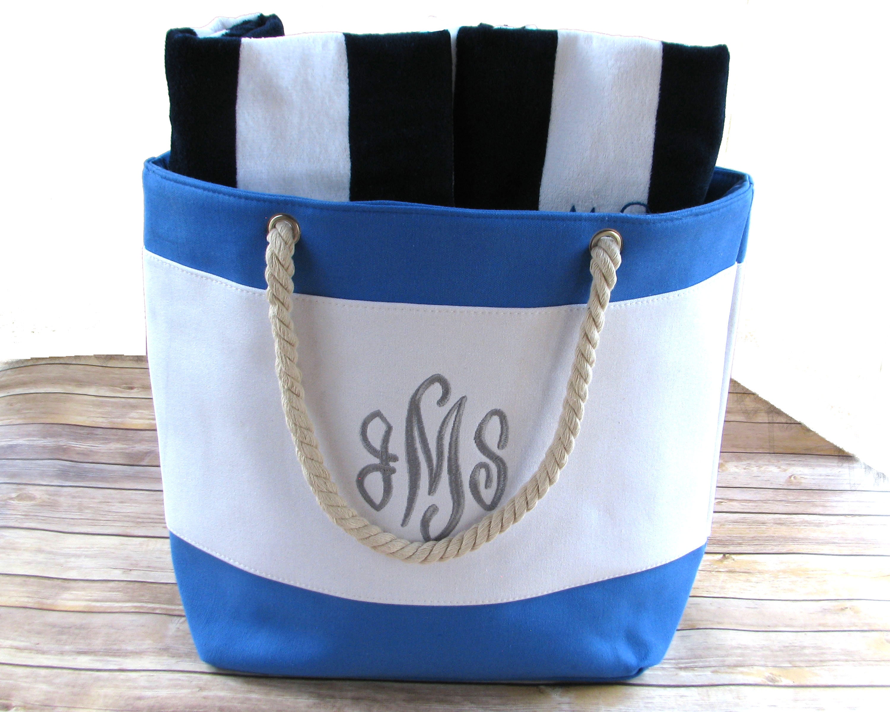 Personalized Beach Bag Tote for Women Monogram Beach Tote Etsy