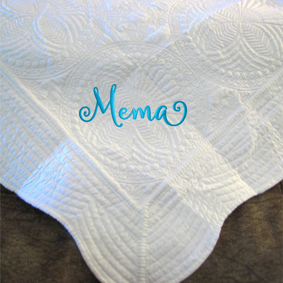 Personalized Throw Blanket Quilt for Adults, Large Embroidered Blanket