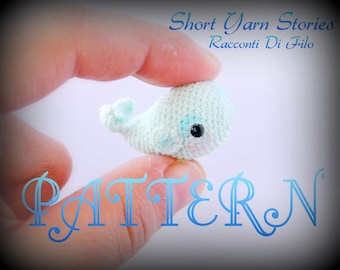 Franny der Micro Amigurumi Wal MUSTER ENG, Micro Häkelanleitung, Häkelanleitung Wal Miniatur, Englische Häkelanleitung, Anleitung Puppe