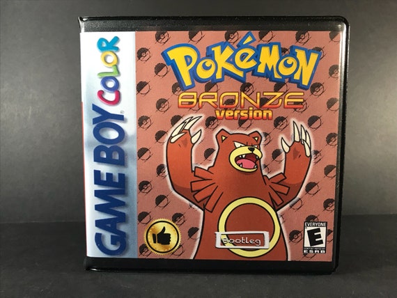 Pokemon Bronze Rom Hack Fan Made Game Gameboy Color Gbc Custom Case