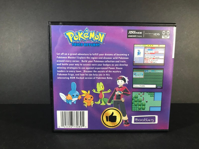 Pokemon Frigo Returns ROM Hack Fan Made Game Gameboy Advance GBA Custom Case