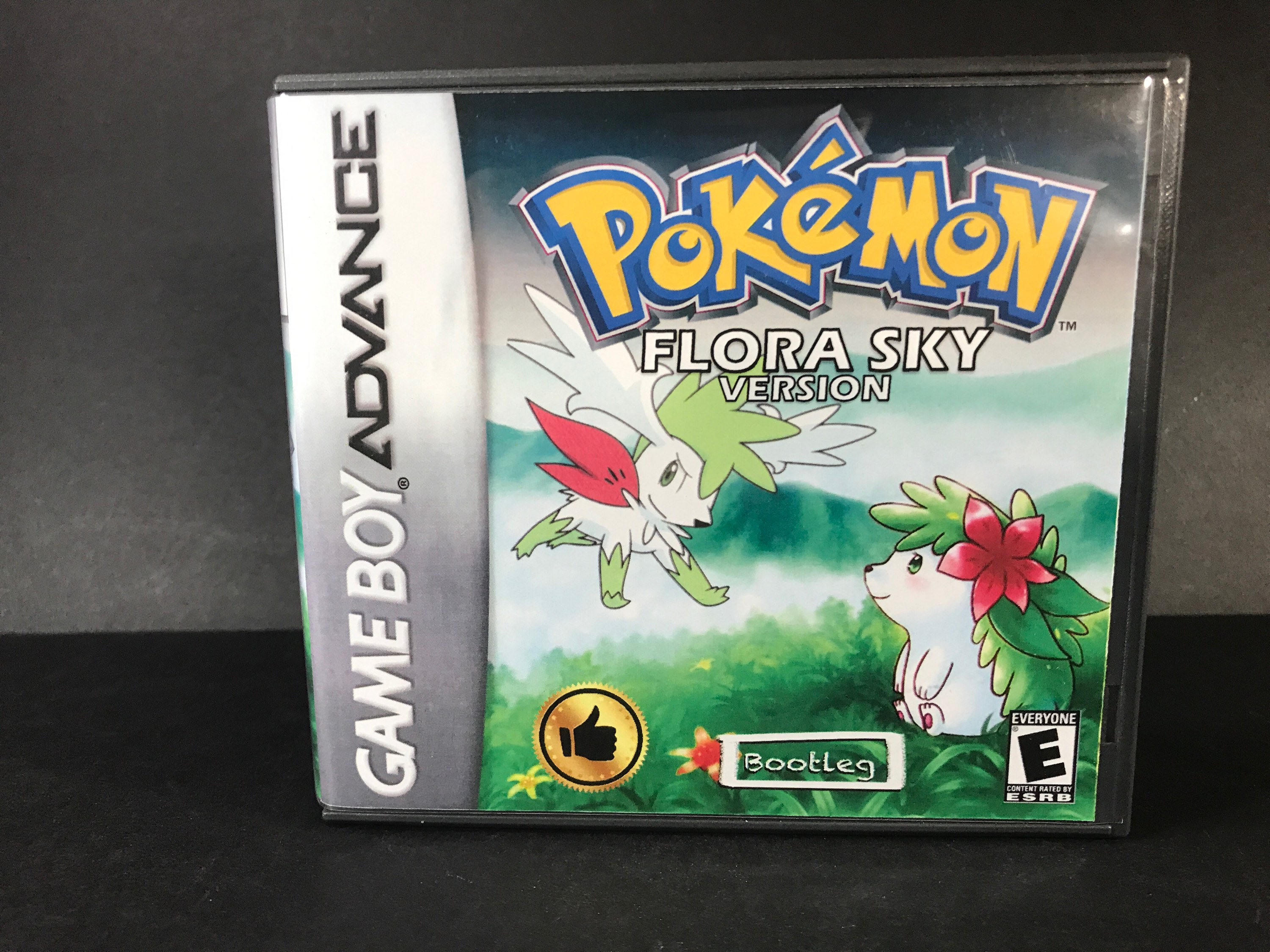 Pokemon Flora Sky ROM Hack Fan Made Game Gameboy Advance GBA Custom Case.