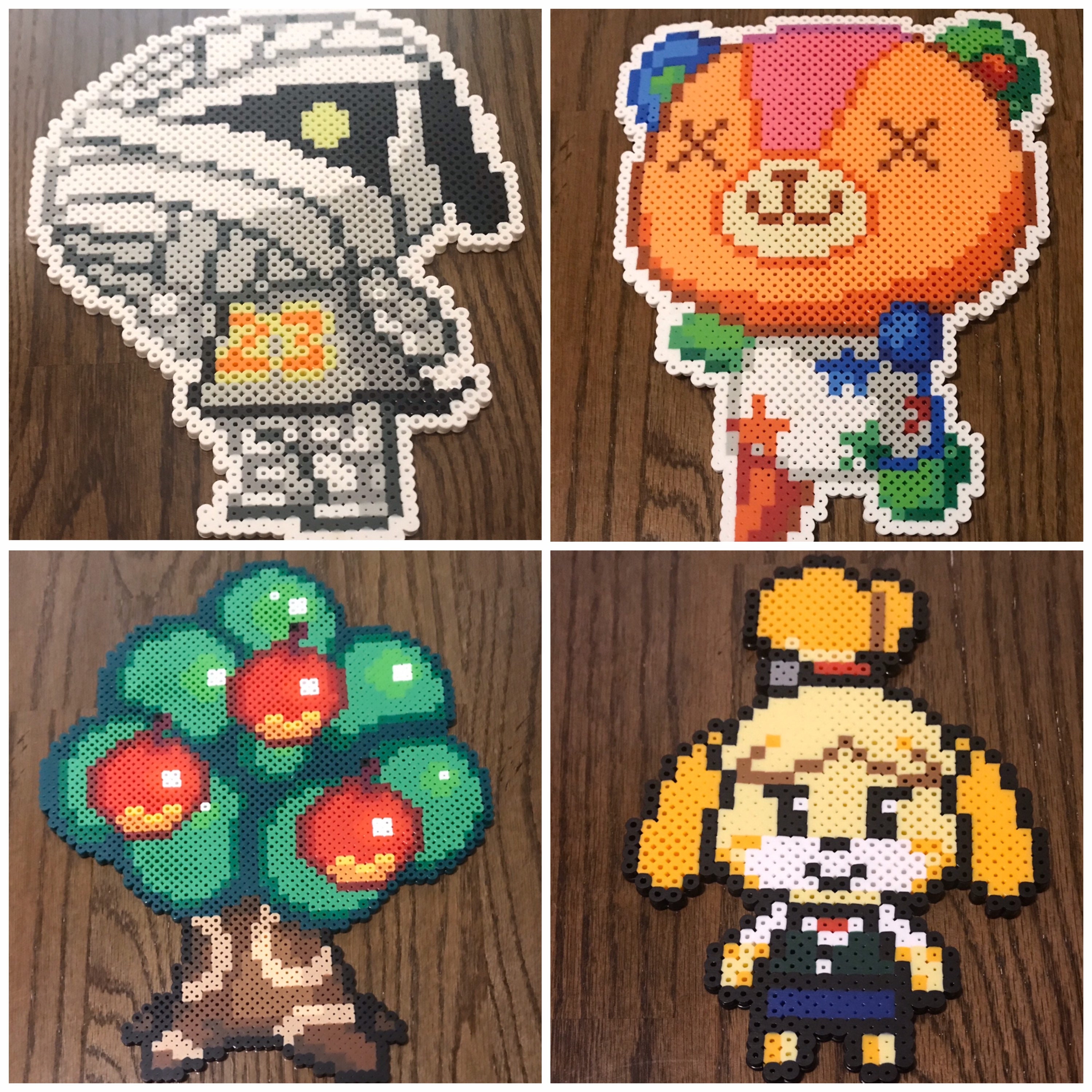 Animal Crossing Villager Lucky Stitches Isabelle Apple Tree Perler