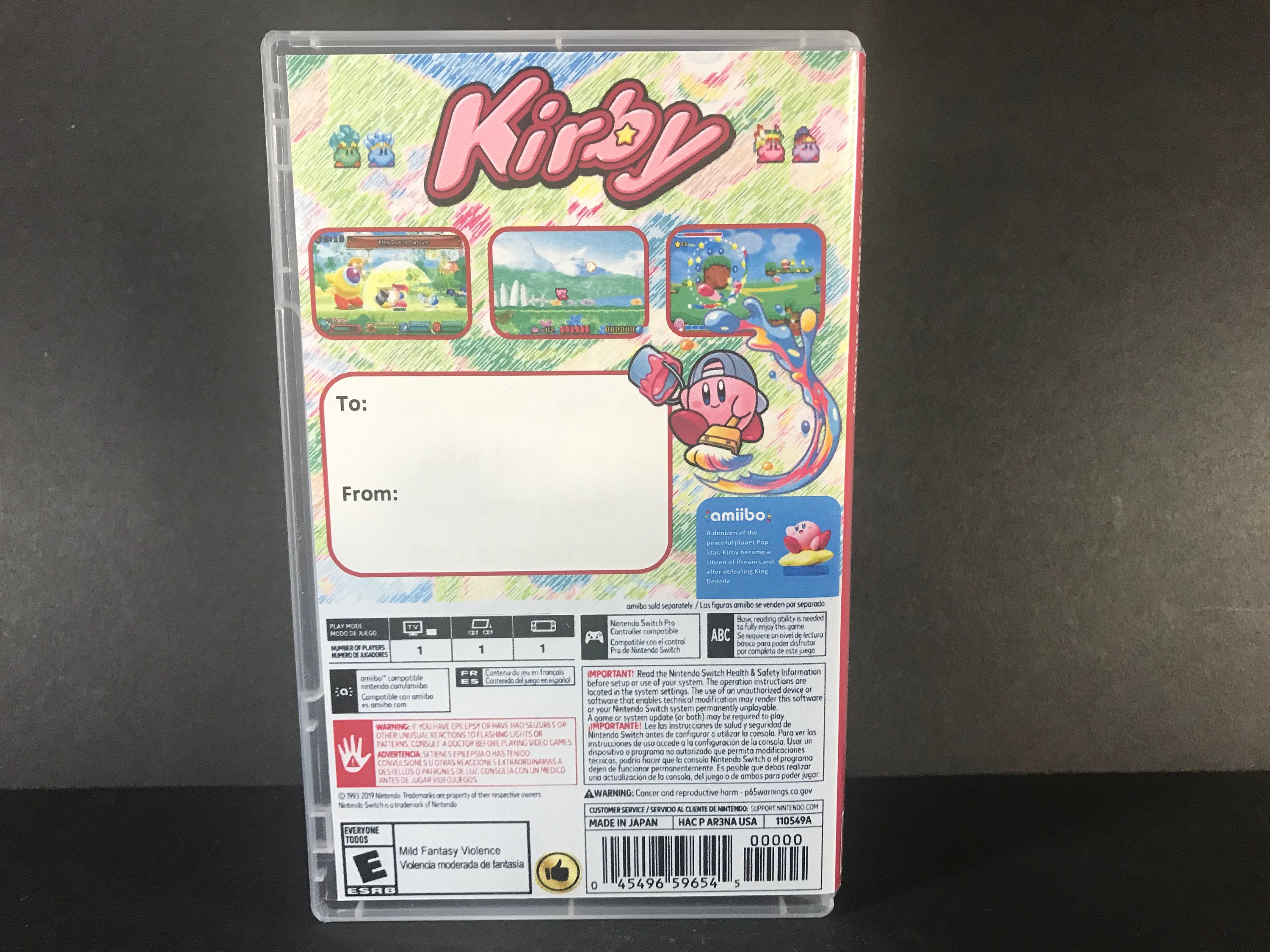 Custom Made Birthday Card Nintendo Switch Case Gift Card Etsy Canada
