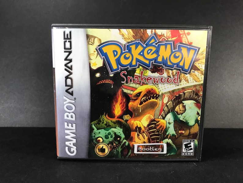 Pokemon Snakewood ROM Hack Fan Made Game Gameboy Advance GBA Custom Case.