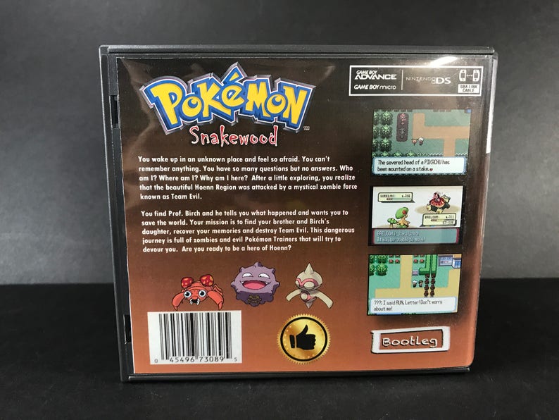 Pokemon Snakewood Rom Hack Fan Made Game Gameboy Advance Gba Custom Case Video Games Electronics Accessories Aloli Ru