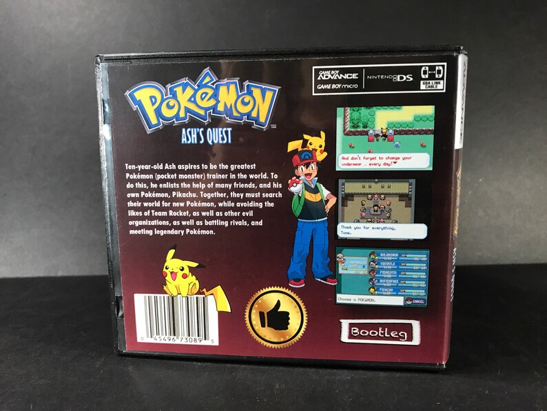 Pokemon Ash S Quest Rom Hack Fan Made Game Gameboy Advance Gba Custom Case Video Games Electronics Accessories Delage Com Br