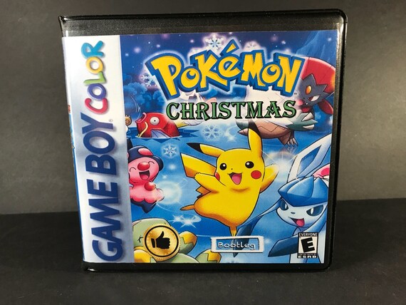 Pokemon Christmas Rom Hack Custom Game And Case Gameboy Color