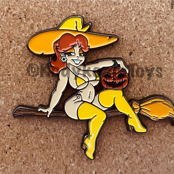 Witch Daisy Custom Made Pin Brooch Lapel Hard Enamel