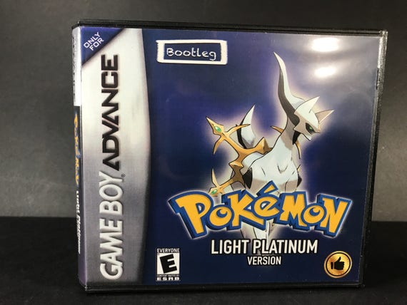 Pokemon Light Platinum Rom Hack Fan Made Game Gameboy Advance Gba Custom Case
