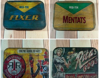 Fallout MENTATS Cap Stash Box Tin Gift Display Prop Cosplay - Etsy