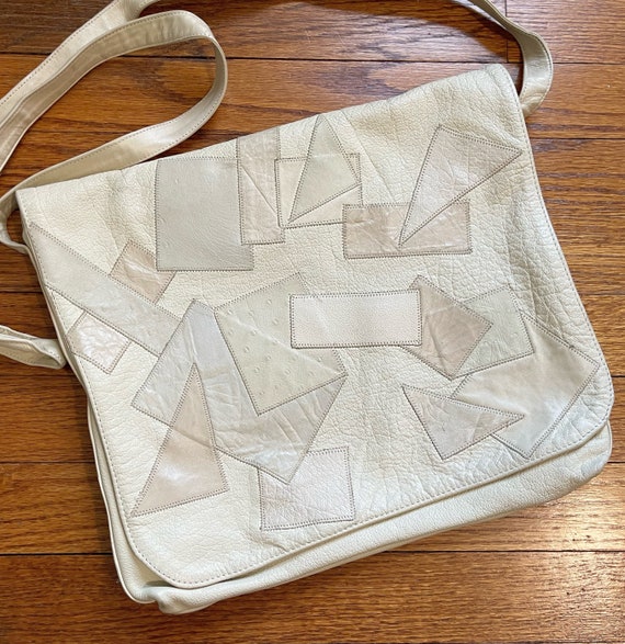 Carlos Falchi vintage white leather bag - image 1