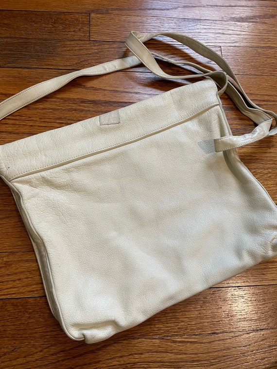 Carlos Falchi vintage white leather bag - image 4