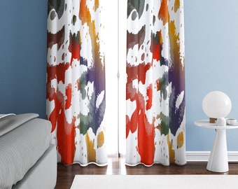 Multi Color Curtains Etsy