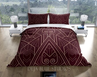 Burgundy Duvet Cover Etsy