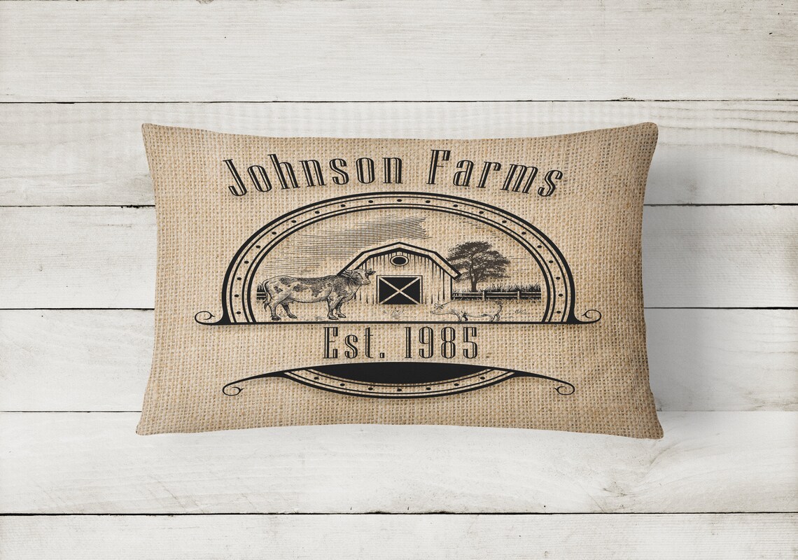 Personalized Rustic Farmhouse Throw Pillows Square and | Etsy