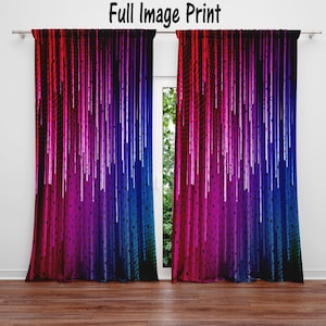 Falling Lights Window Curtains | Lined and Unlined Curtain Panels | Eclectic Window Treatments | Valance
