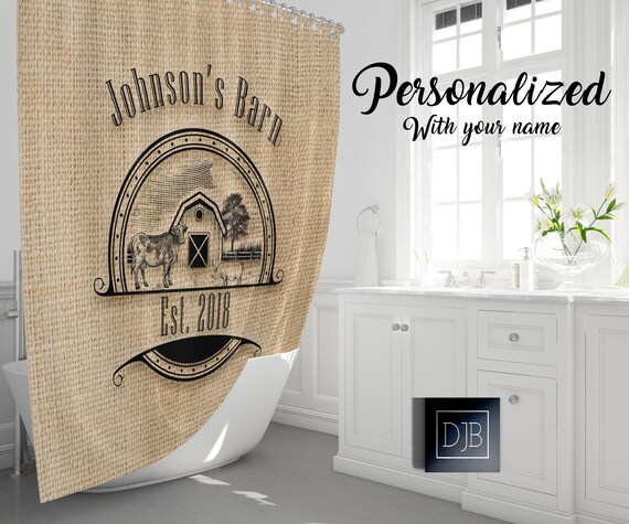 farmhouse shower curtain