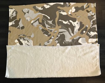 Hydro Dipped Camo Fleece Sherpa Blanket | Large 68" x 80" Size