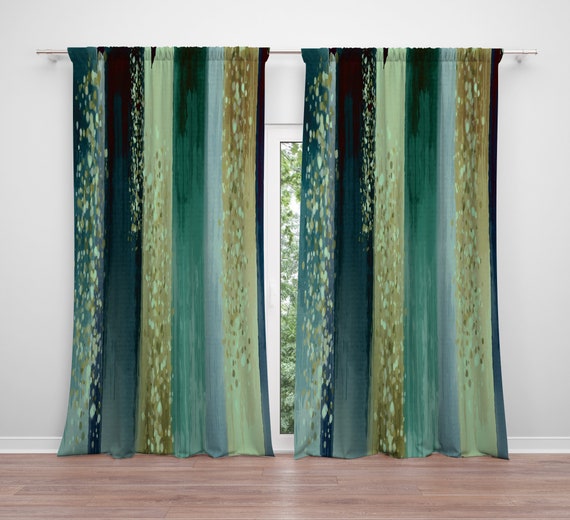 green emerald velvet dress Buy Leaf Design 5 Ft Polyester Window Curtains Set of 2 (Green) Online main image 0
