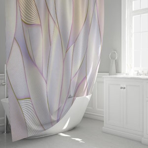 Chic Ornate Purple Modern Pattern Shower Curtain | Bathmat and Set Options
