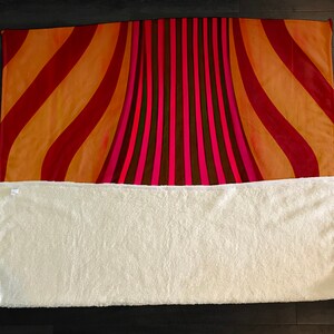 Abstract Bohemian Themed Pattern Fleece Sherpa Blanket | Large 68&quot; x 80&quot; Size