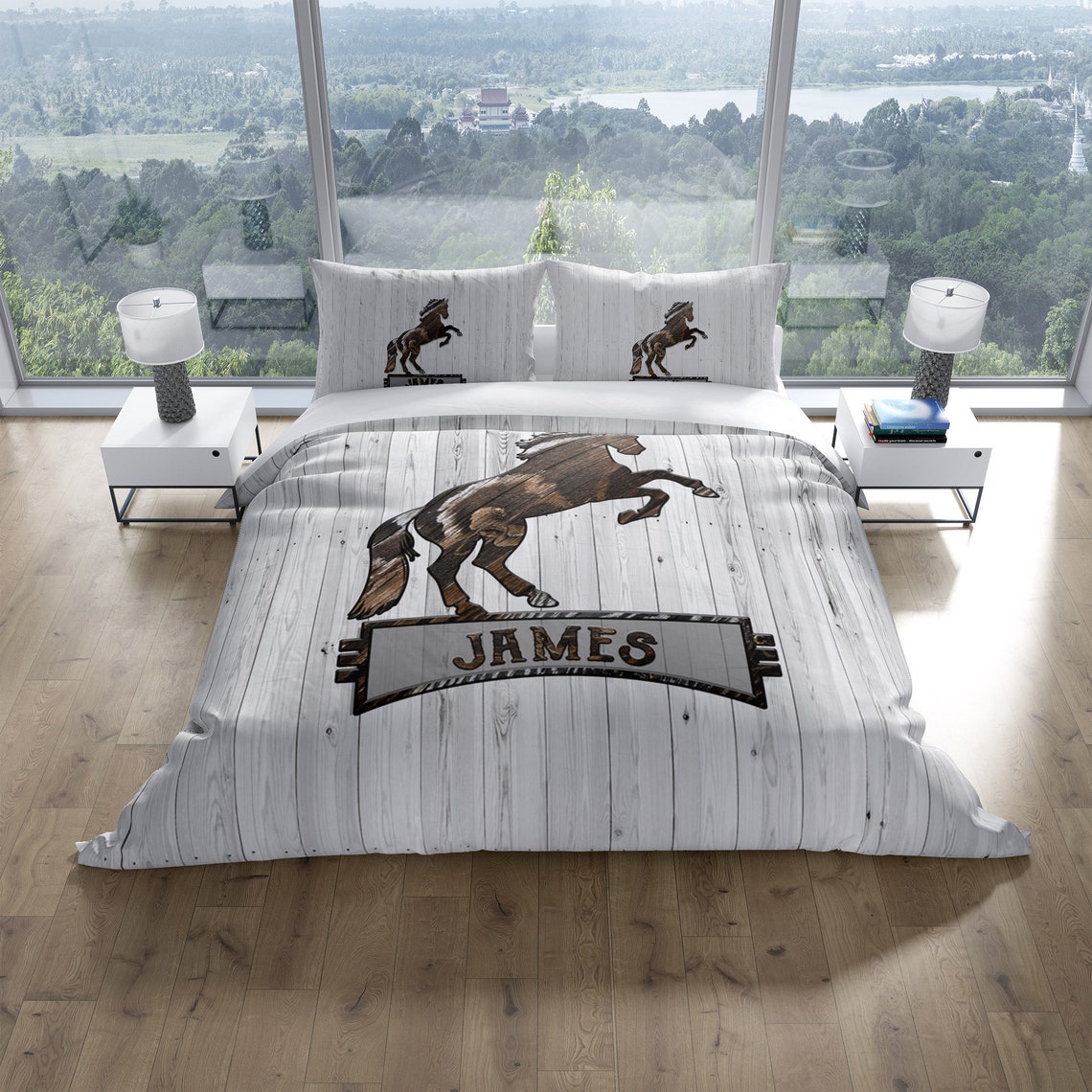 Personalized Horse Comforter or Duvet Cover Twin Queen Etsy Israel