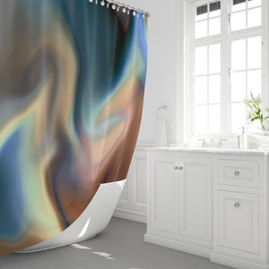 Mystique Sunset Swirl Shower Curtain | Multi-Color with Set Options