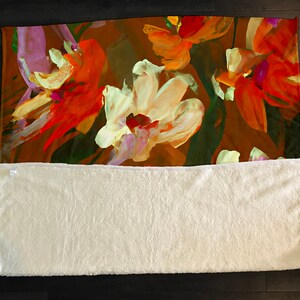 Watercolor Pond Waterlily Fleece Sherpa Blanket | Large 68&quot; x 80&quot; Size