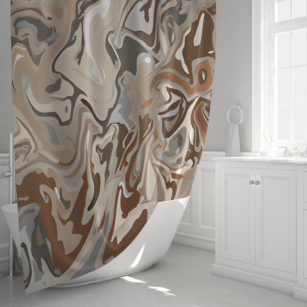 Rust Shower Curtain Etsy