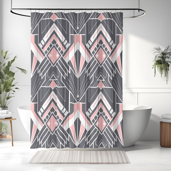 Art deco 2024 shower curtain